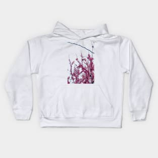 parrots and blossom Kids Hoodie